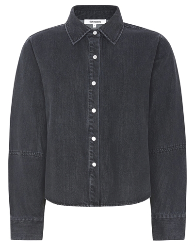 Soft Rebels - SRJanet Keira Curved Hemd - Washed Phantom